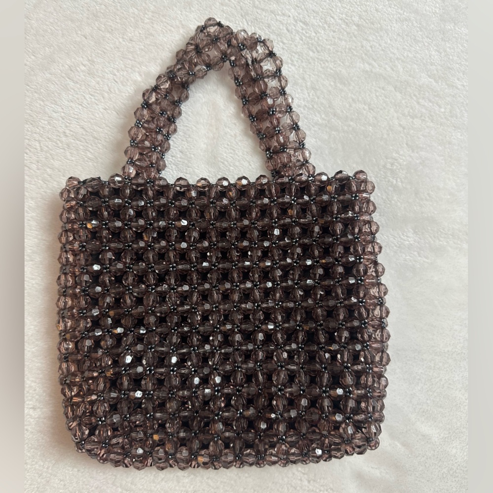 GAP gray Beaded Mini Bag.